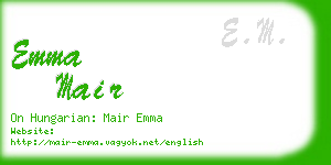 emma mair business card
